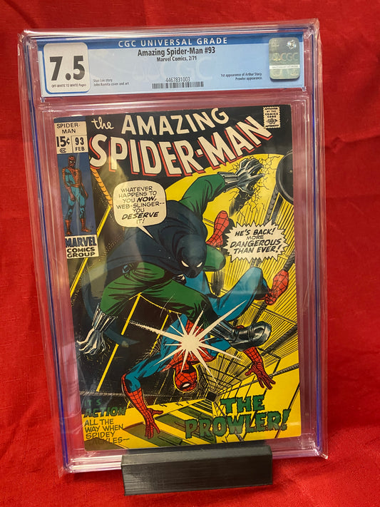 Amazing Spider-Man #93 (Marvel 1971) CGC 7.5 **Key-1st Appearance of Arthur Stacy**