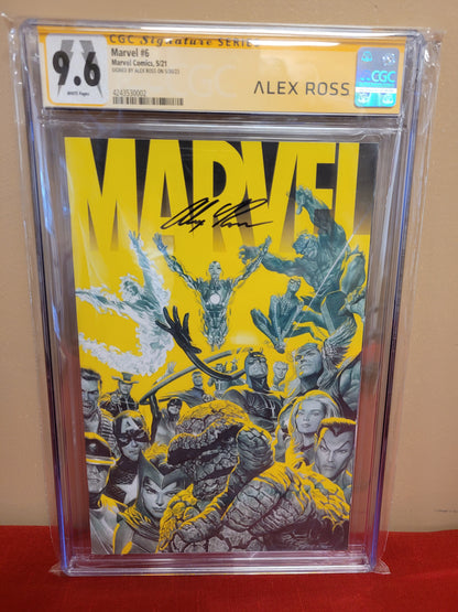 Marvel #6 Signed by Alex Ross CGC graded 9.6