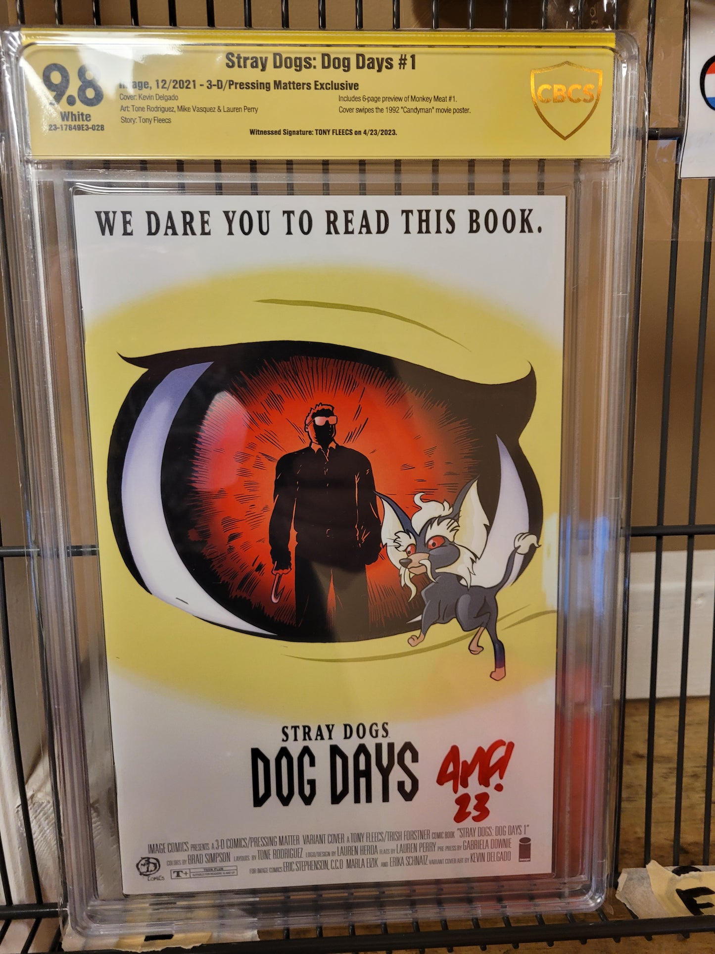 Tony Fleecs signed Stray Dogs: Dog Days #1 CBCS 9.8