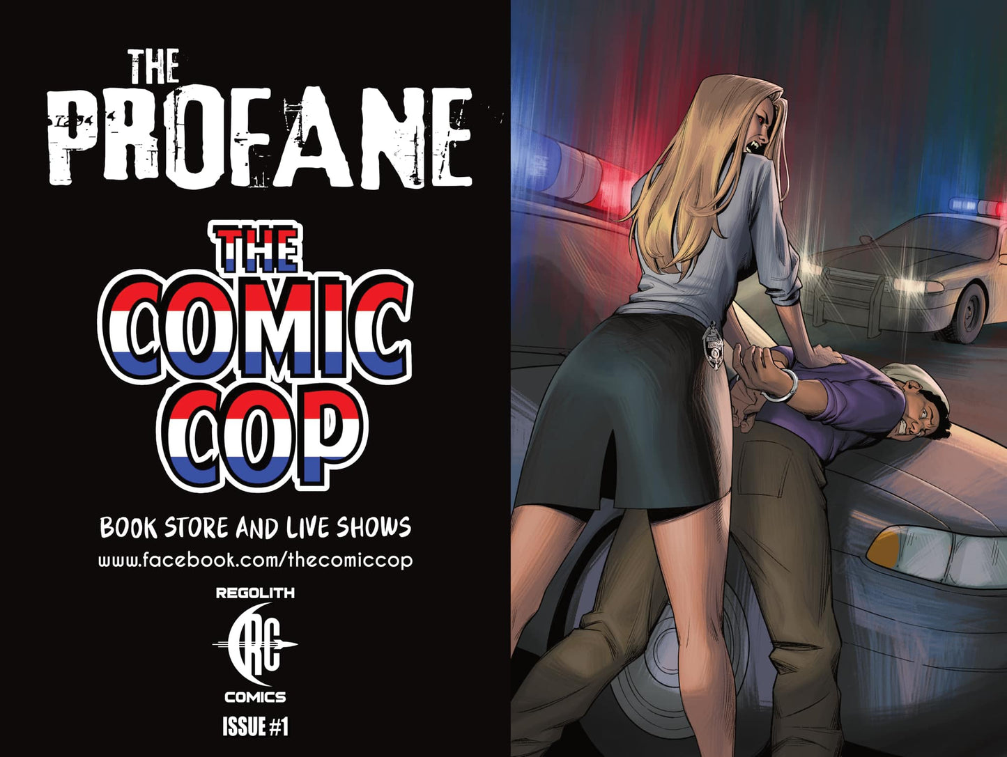 The Profane #1 Comic Cop Exclusive Trade Dress and Virgin Set.  Trade LTD 100, Virgin LTD 75