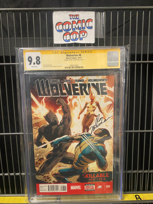 Wolverine #8 (Marvel 2013) CGC 9.8 signed by Roy Thomas