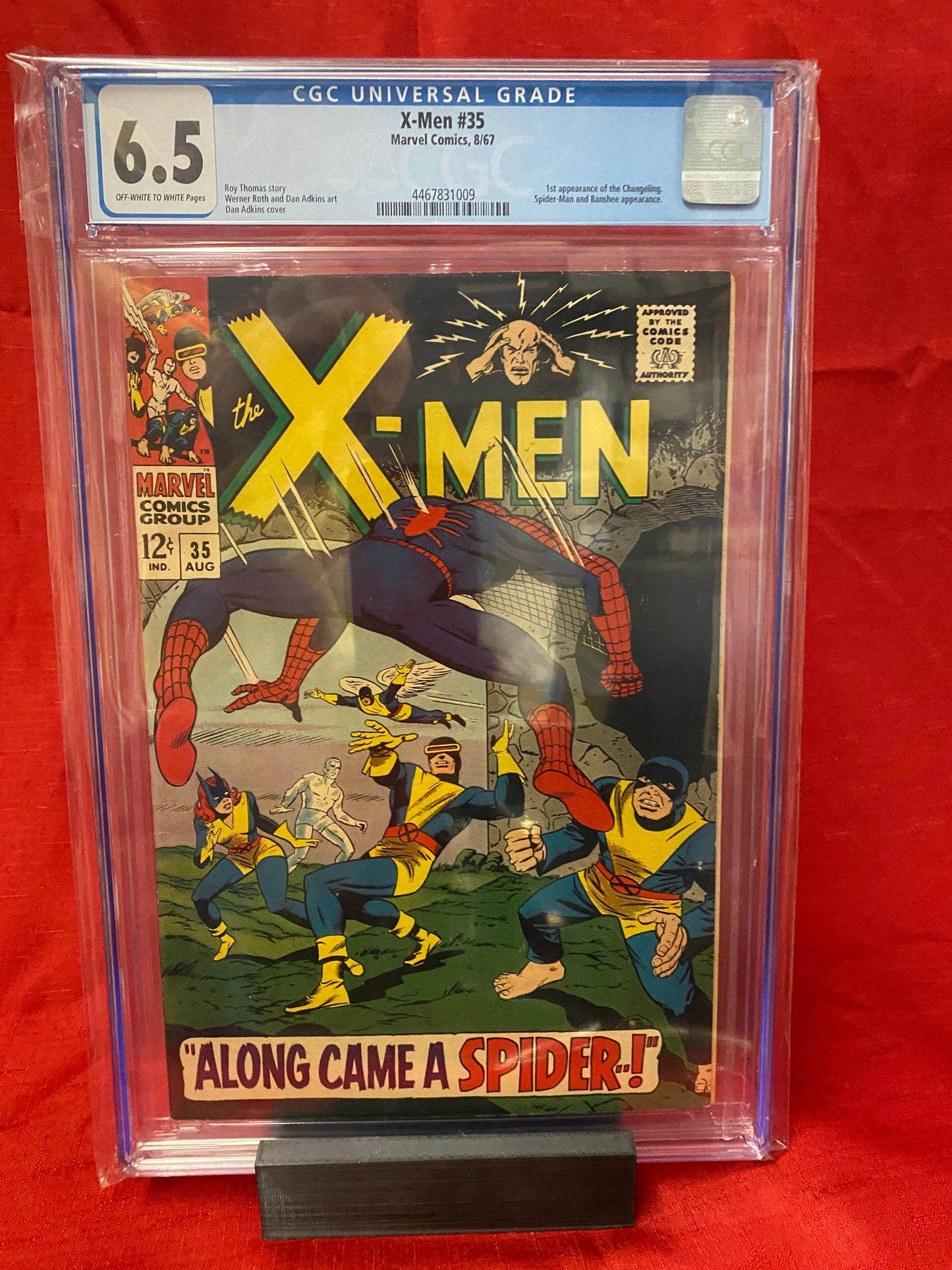 X-Men #35 (Marvel 1967) CGC 6.5  **Key-1st App of Changeling, Spiderman and Banshee Appearance**