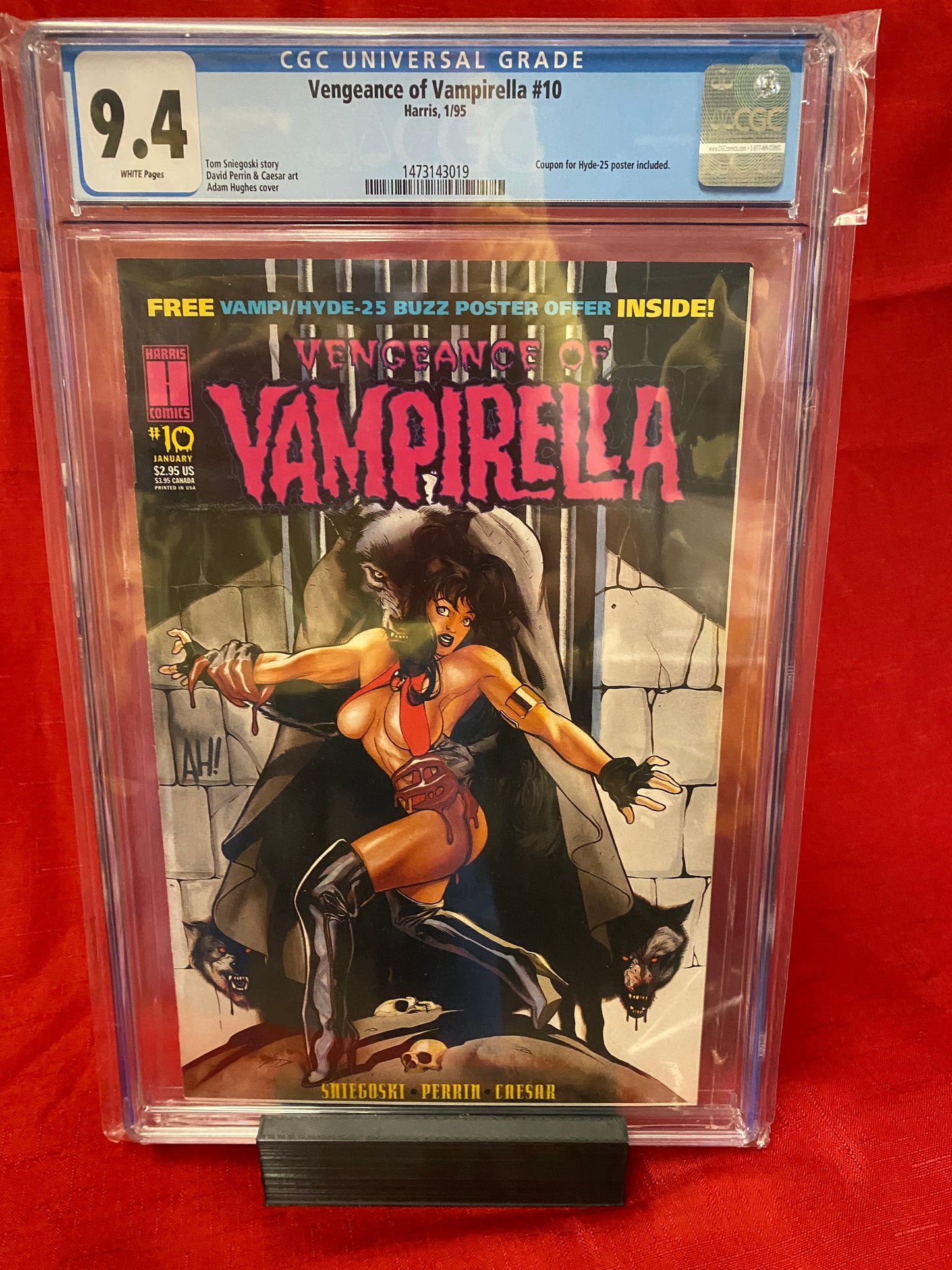 Vengeance of Vampirella #10 (Harris 1995) CGC 9.4 **Key Adam Hughes Cover**